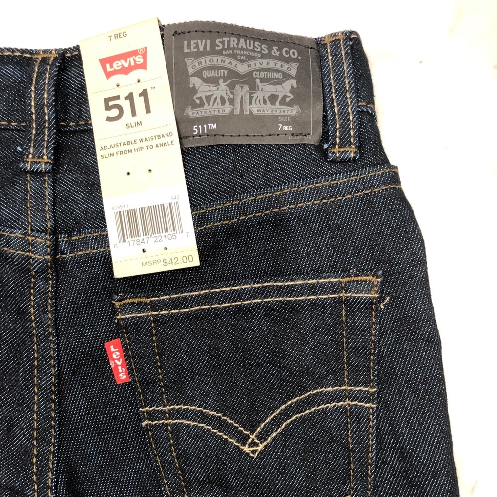 NWT Levi’s boys slim jeans 7